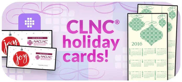 Certified Legal Nurse Consultant holiday cards